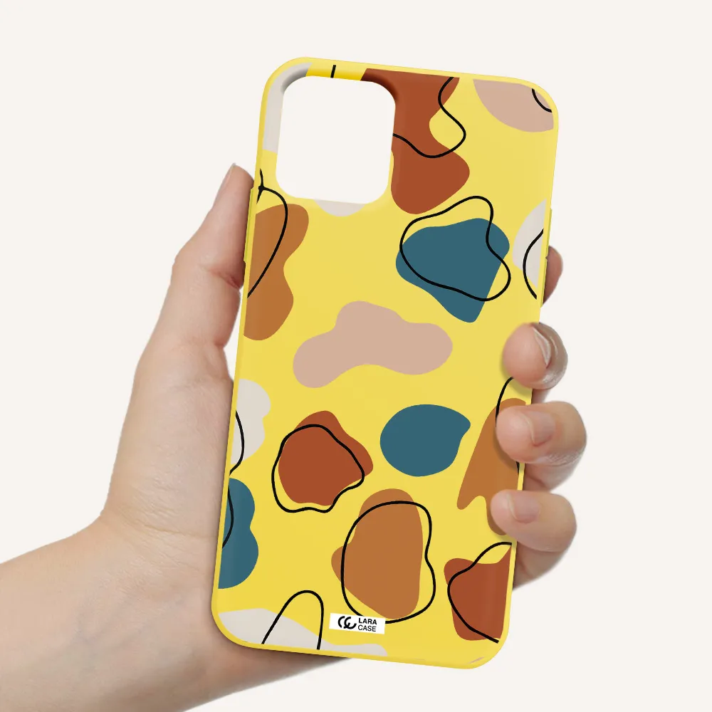 Boho Art Apple iPhone 11 pro Silicone canary yellow Case