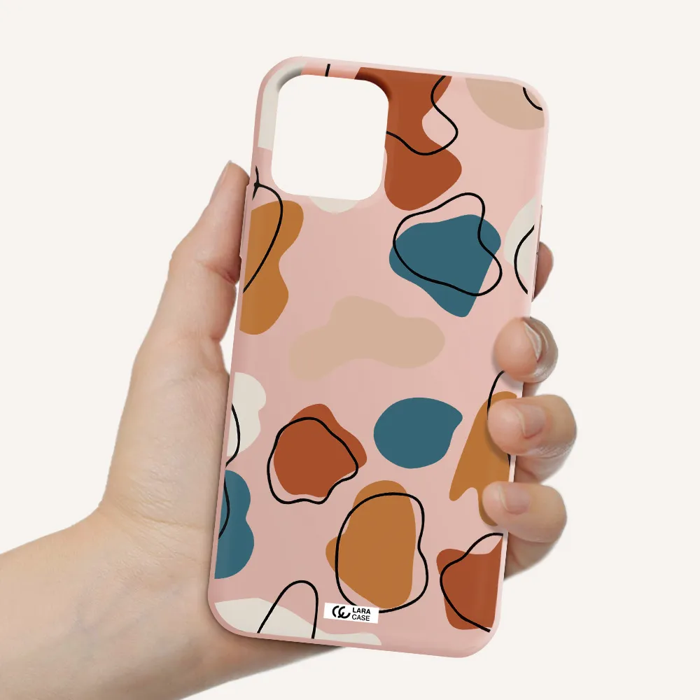 Boho Art Apple iPhone 11 pro Silicone pastel pink Case