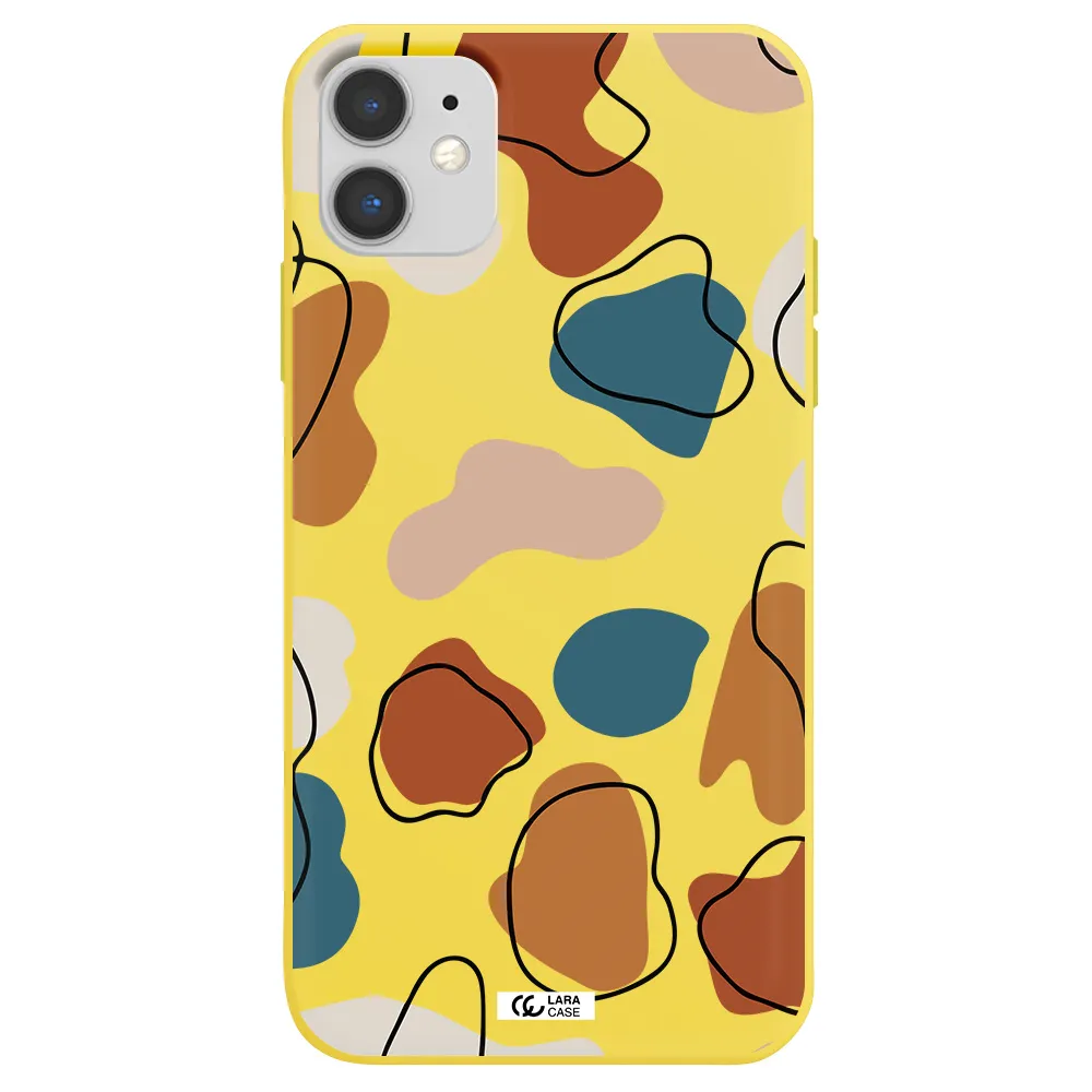 Boho Art Apple iPhone 11 Silicone canary yellow Case