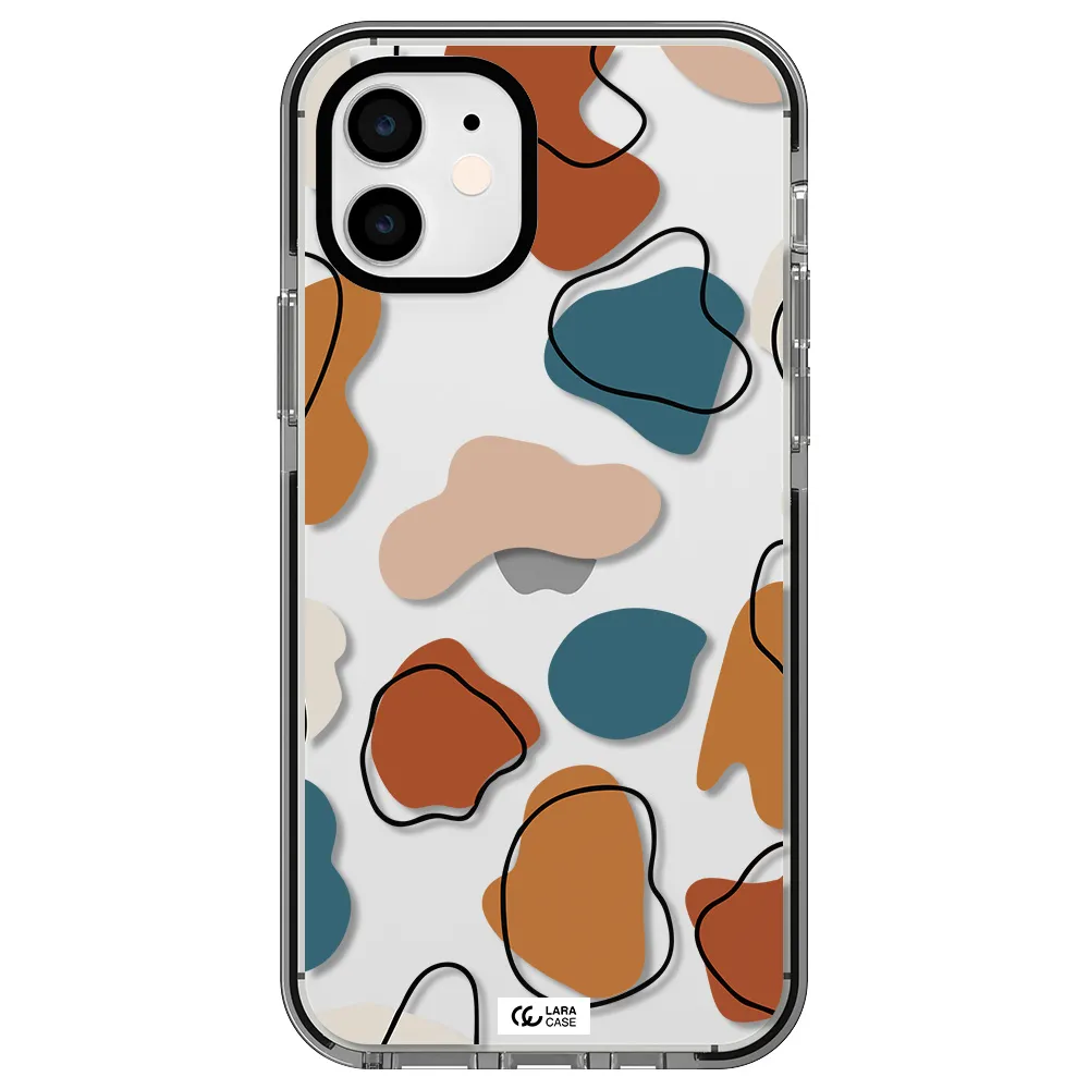 Boho Art Apple iPhone 12 impact black border Case