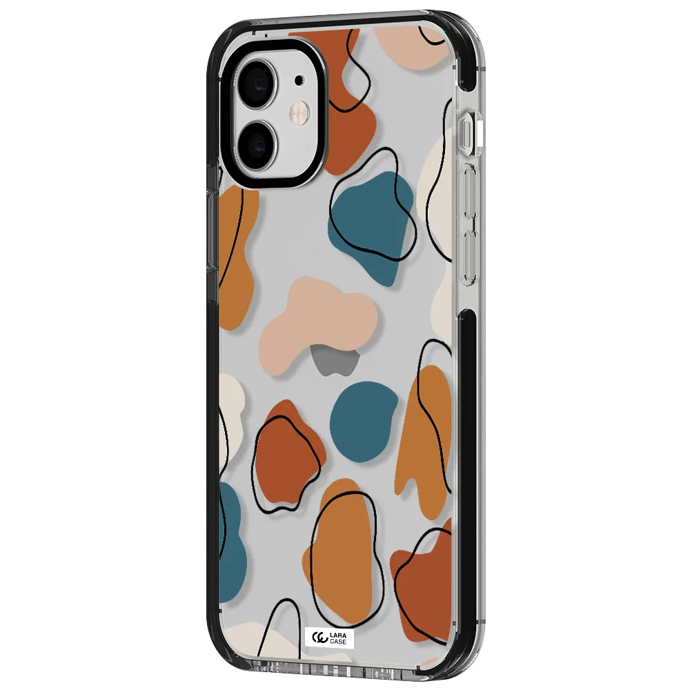 Boho Art Apple iPhone 12 impact black border Case