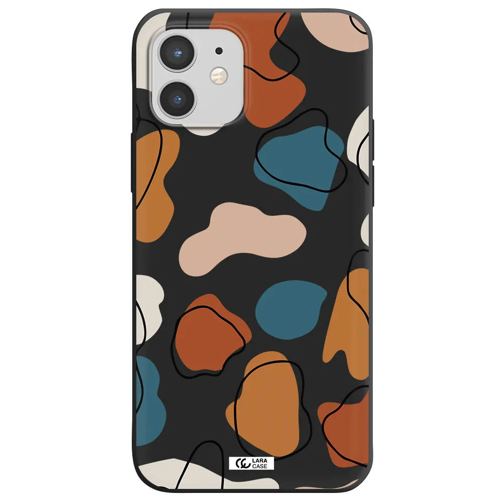 Boho Art Apple iPhone 12 mini Silicone black Case