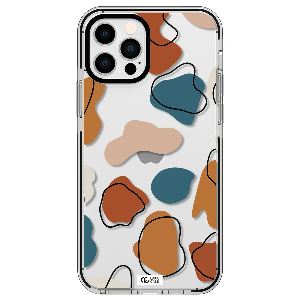 Boho Art Apple iPhone 12 pro impact black border Case