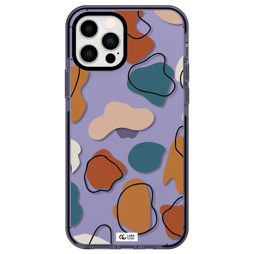 Boho Art Apple iPhone 12 pro impact Lilac Case