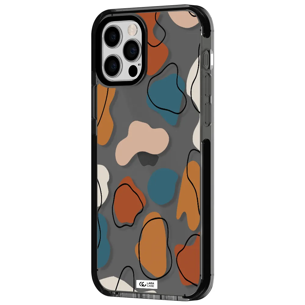 Boho Art Apple iPhone 12 pro impact Smoke Black Case