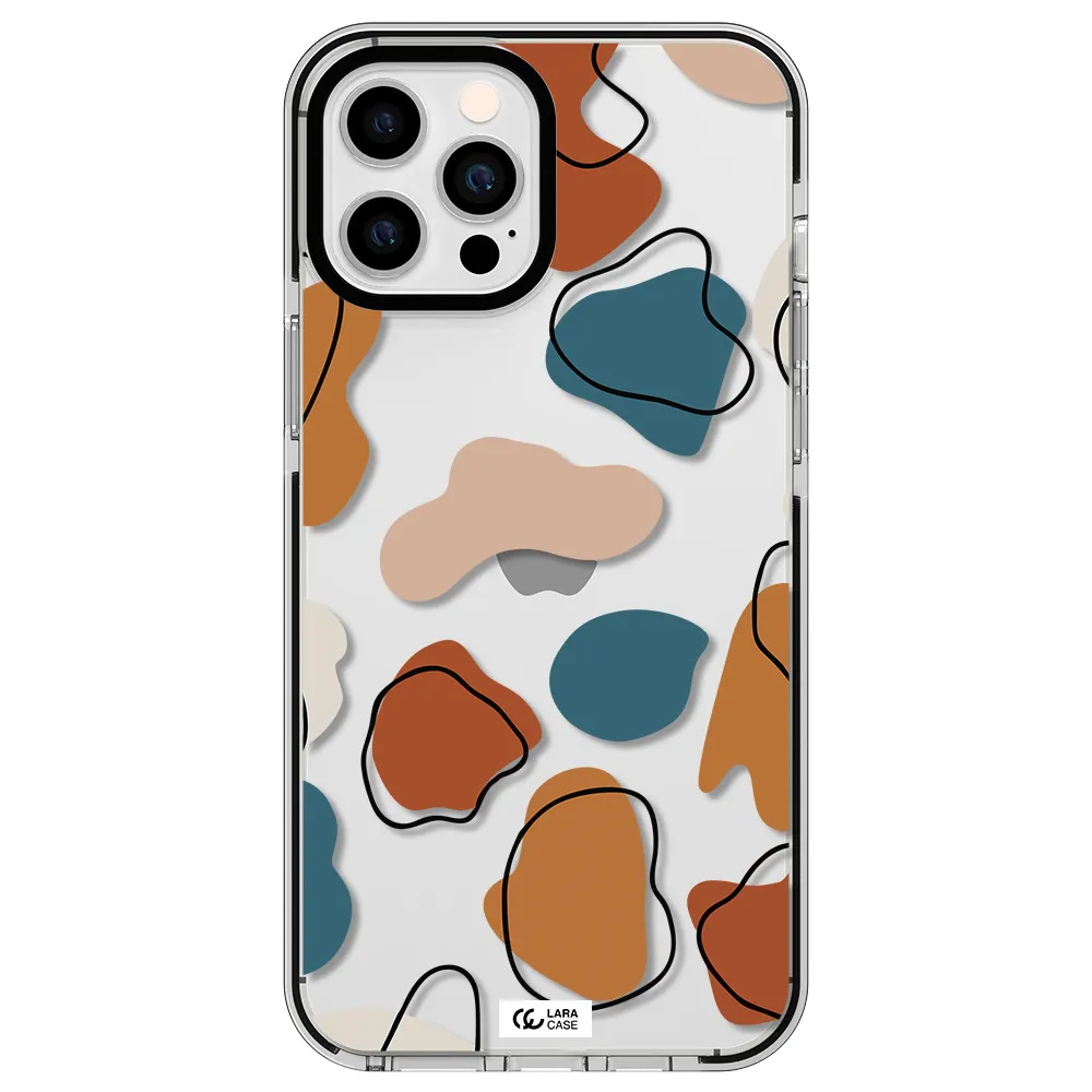 Boho Art Apple iPhone 12 pro max impact black border Case
