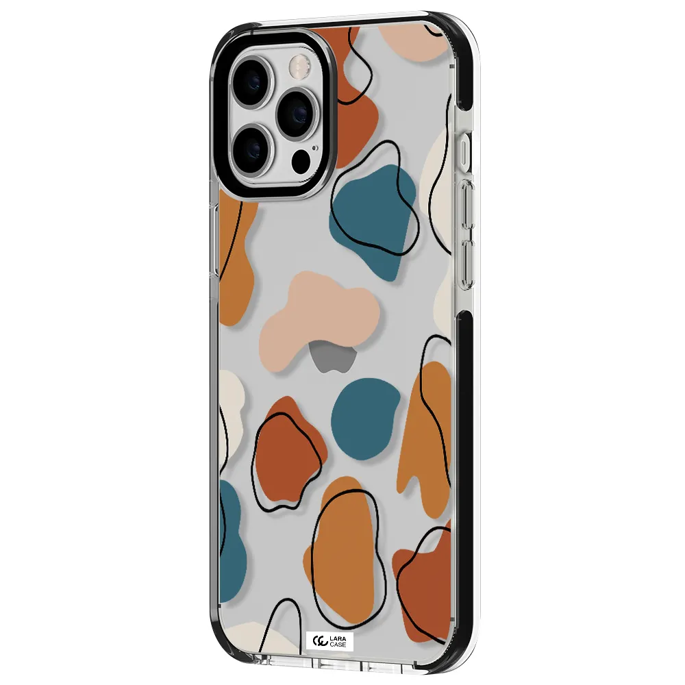 Boho Art Apple iPhone 12 pro max impact black border Case