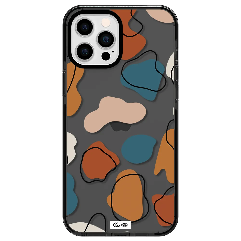 Boho Art Apple iPhone 12 pro max impact Smoke Black Case