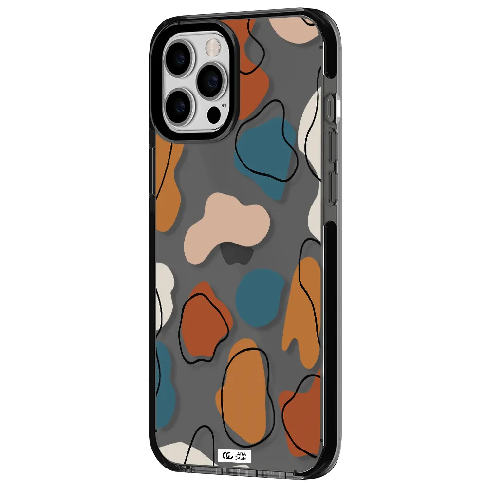 Boho Art Apple iPhone 12 pro max impact Smoke Black Case