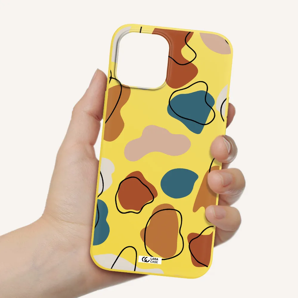 Boho Art Apple iPhone 12 pro max Silicone canary yellow Case