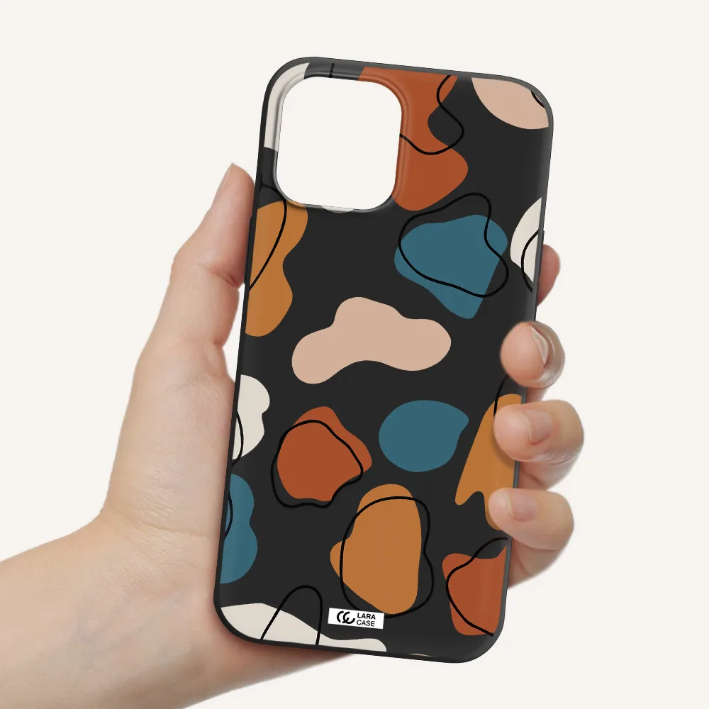 Boho Art Apple iPhone 12 pro Silicone black Case