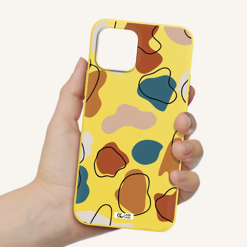 Boho Art Apple iPhone 12 Silicone canary yellow Case