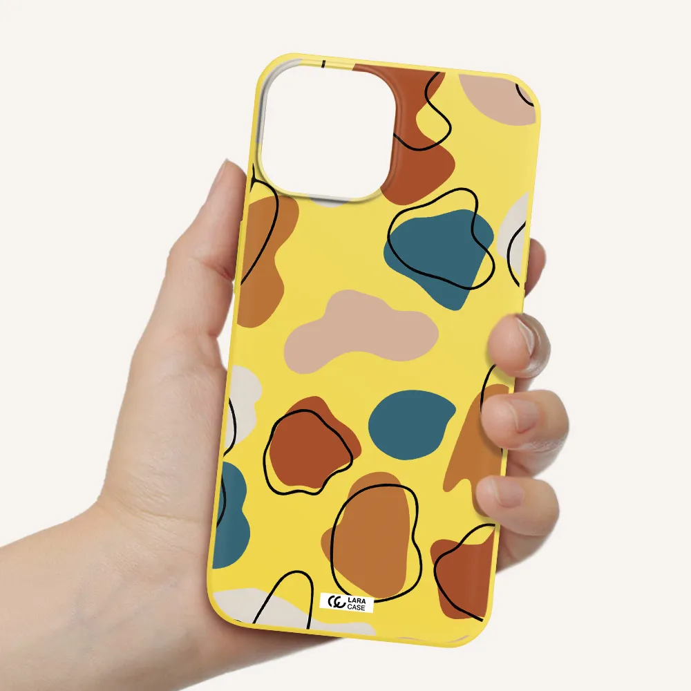 Boho Art Apple iPhone 13 mini Silicone canary yellow Case