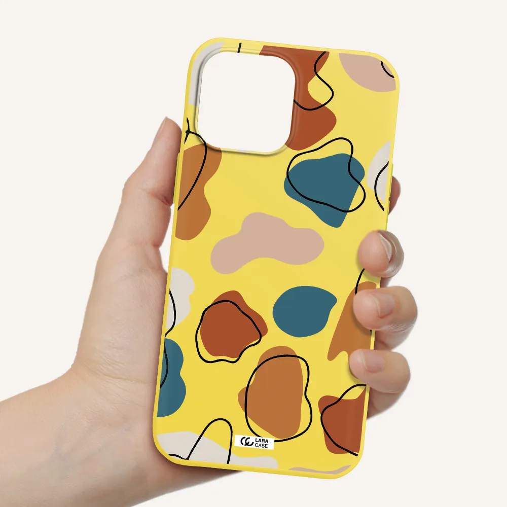 Boho Art Apple iPhone 13 Pro Max Silicone canary yellow Case