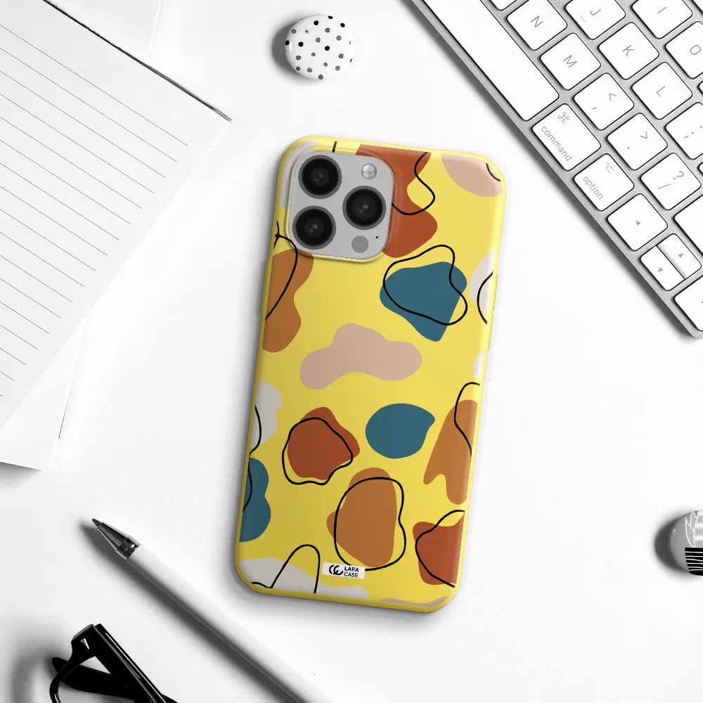 Boho Art Apple iPhone 13 Pro Max Silicone canary yellow Case