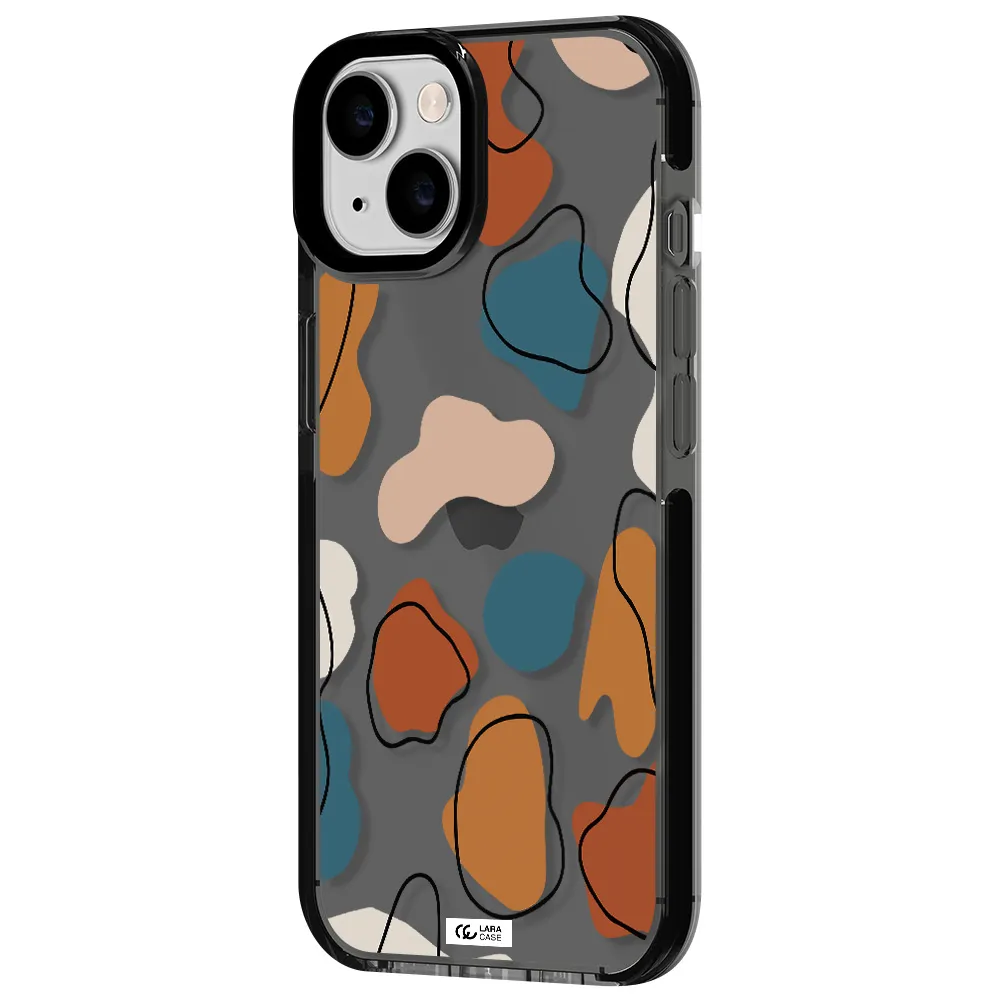 Boho Art Apple iPhone 14 impact Smoke Black Case