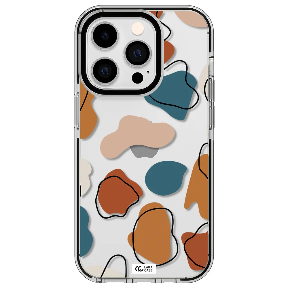 Boho Art Apple iPhone 14 pro impact black border Case