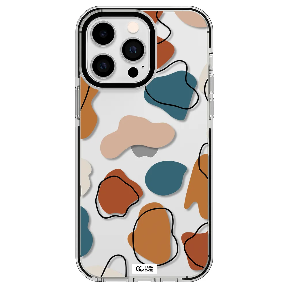 Boho Art Apple iPhone 14 pro max impact black border Case