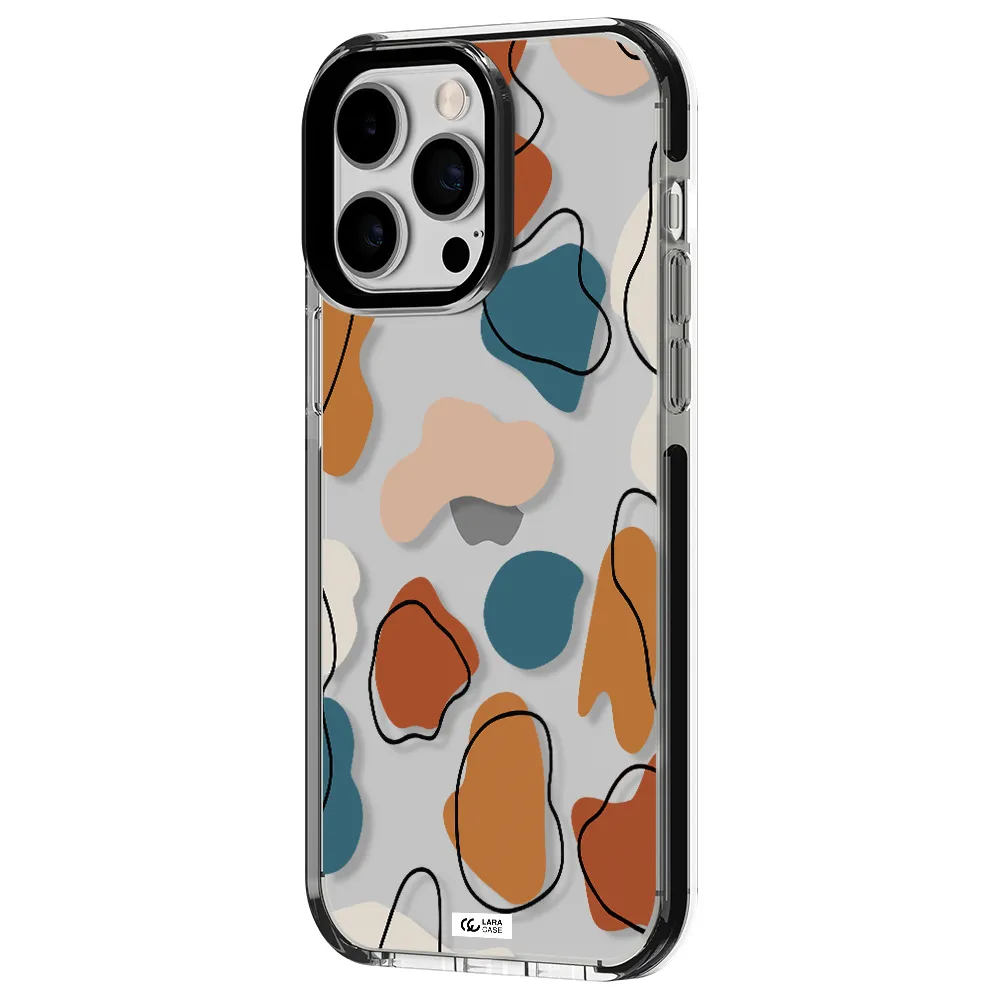 Boho Art Apple iPhone 14 pro max impact black border Case