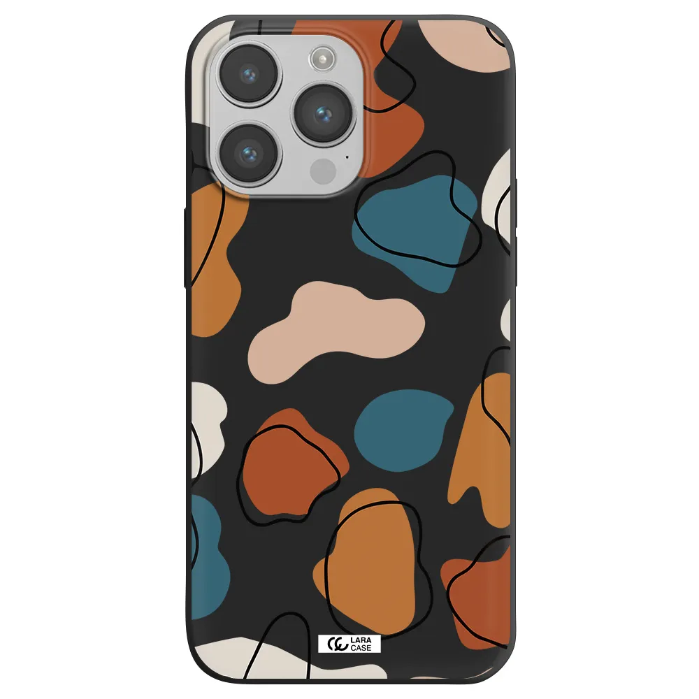 Boho Art Apple iPhone 14 pro max Silicone black Case