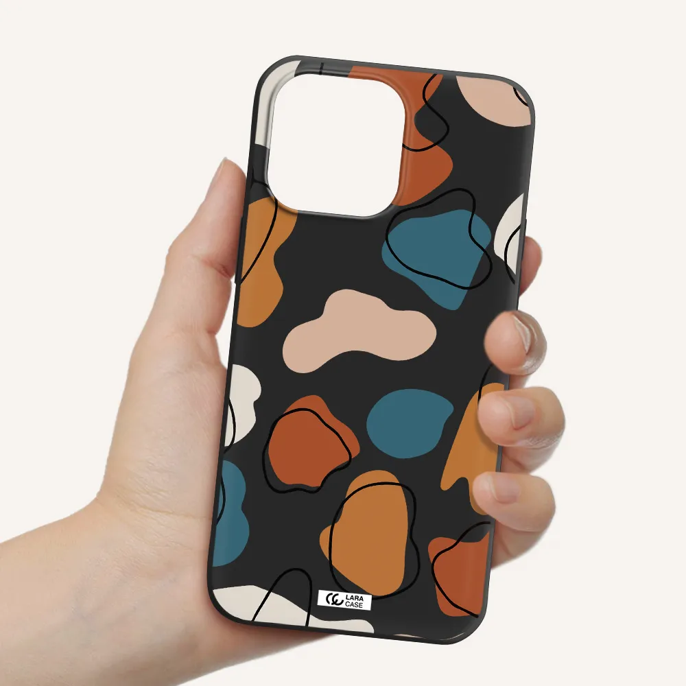 Boho Art Apple iPhone 14 pro max Silicone black Case