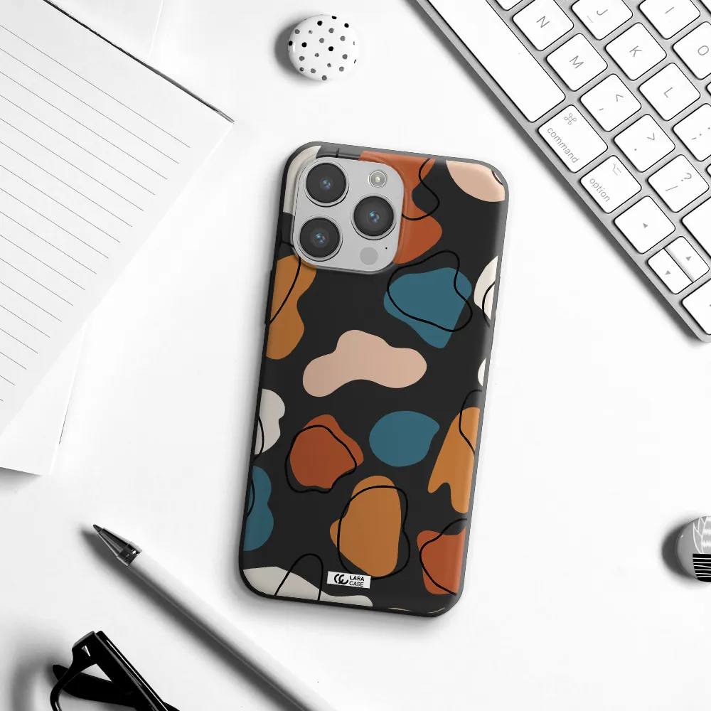 Boho Art Apple iPhone 14 pro Silicone black Case