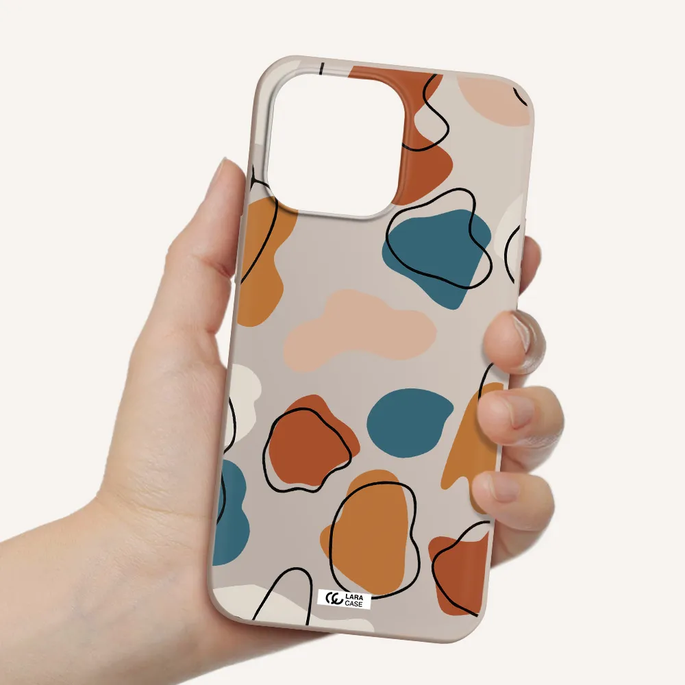 Boho Art Apple iPhone 14 pro Silicone Stone Case