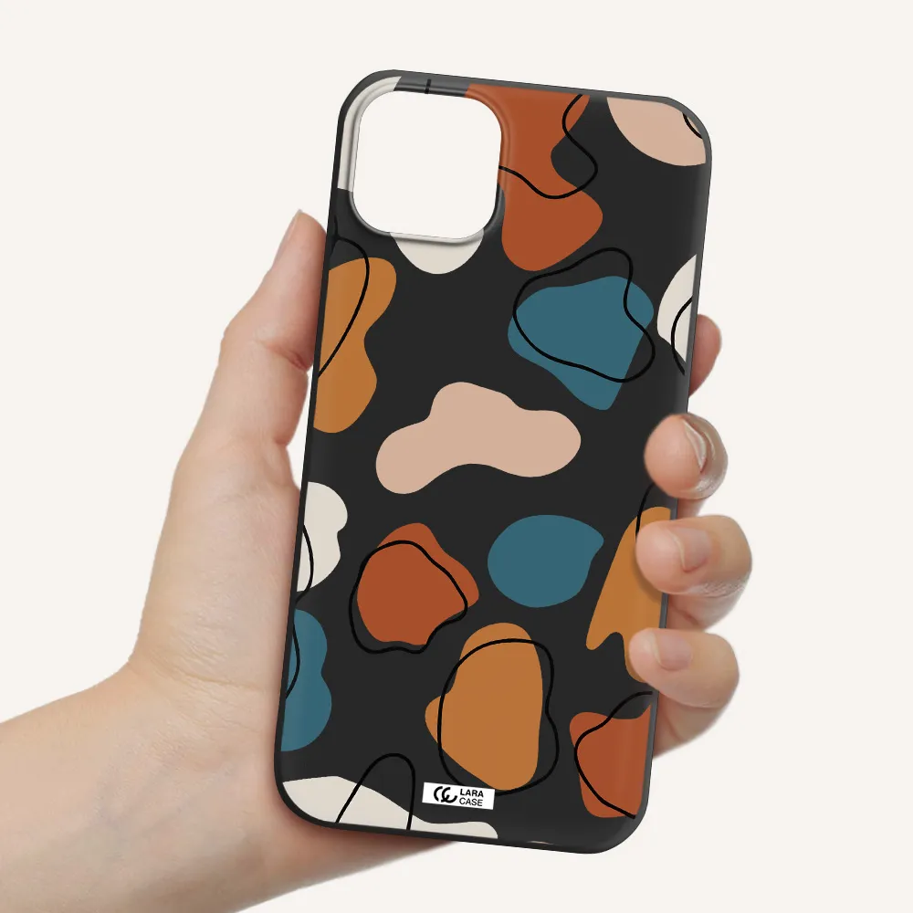 Boho Art Apple iPhone 14 Silicone black Case