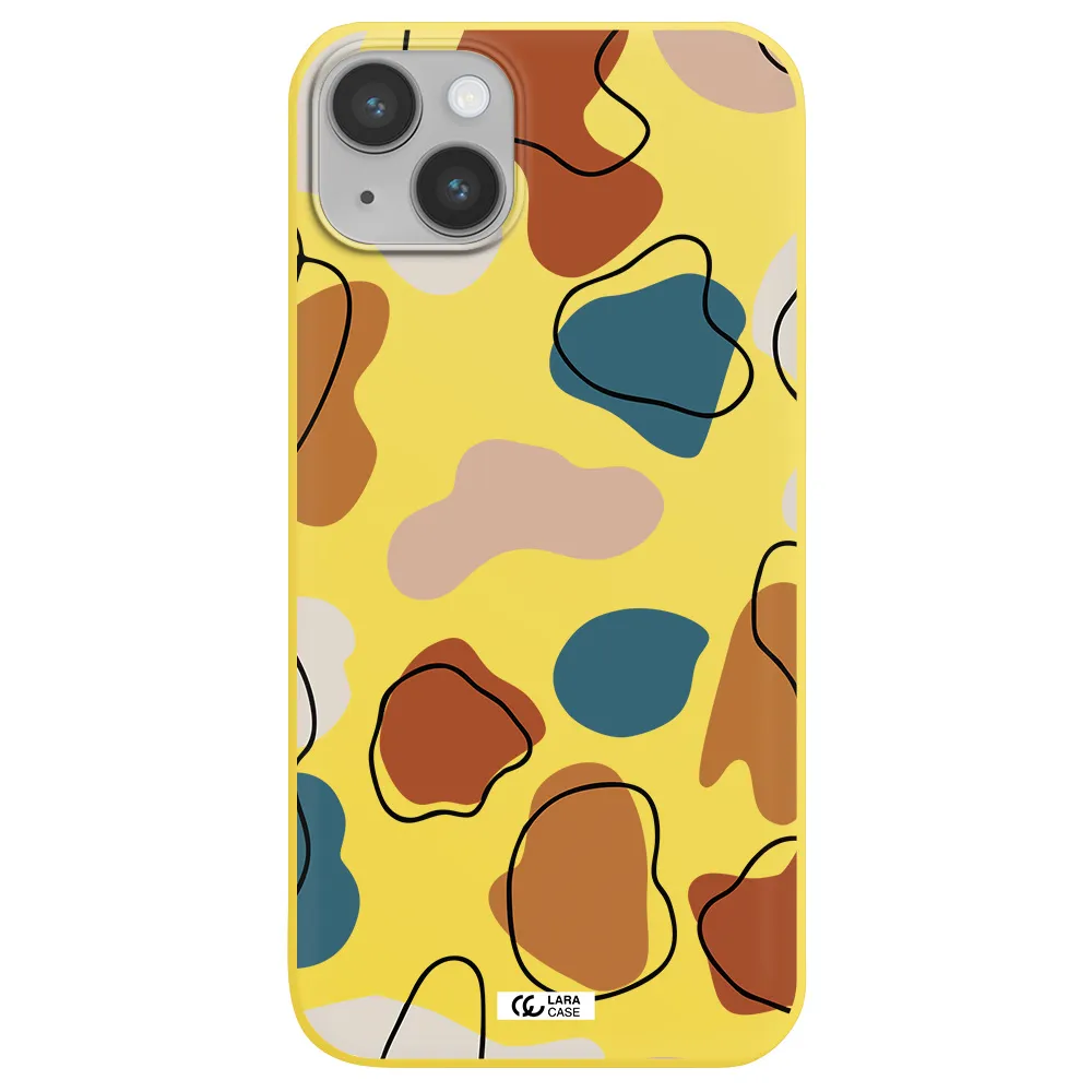 Boho Art Apple iPhone 14 Silicone canary yellow Case