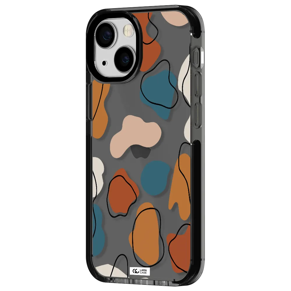 Boho Art Apple iPhone 15 impact Smoke Black Case