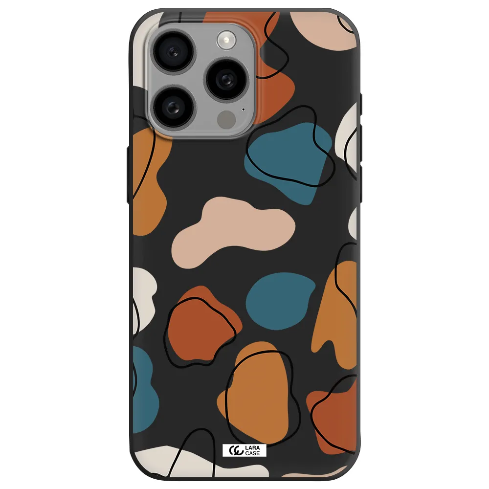 Boho Art Apple Iphone 15 Pro max Silicone black Case