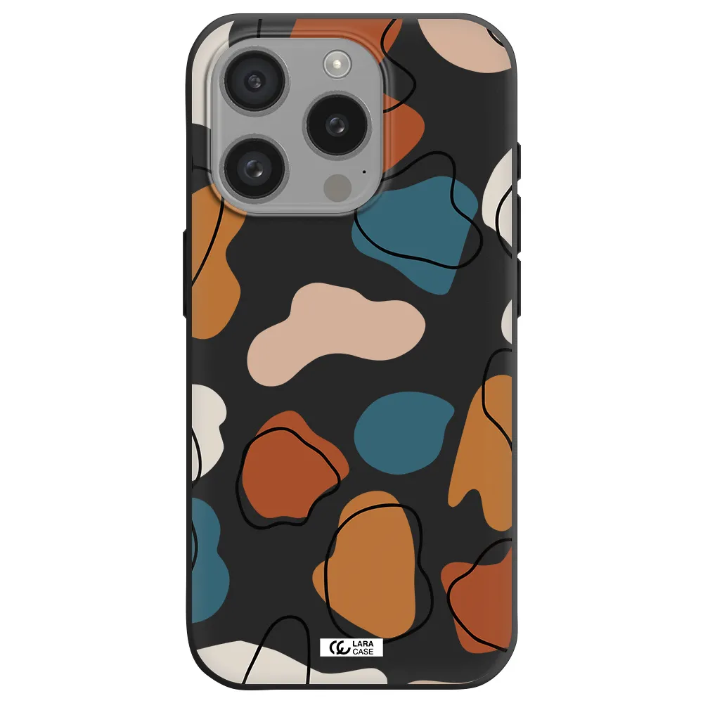 Boho Art Apple Iphone 15 Pro Silicone Black Case