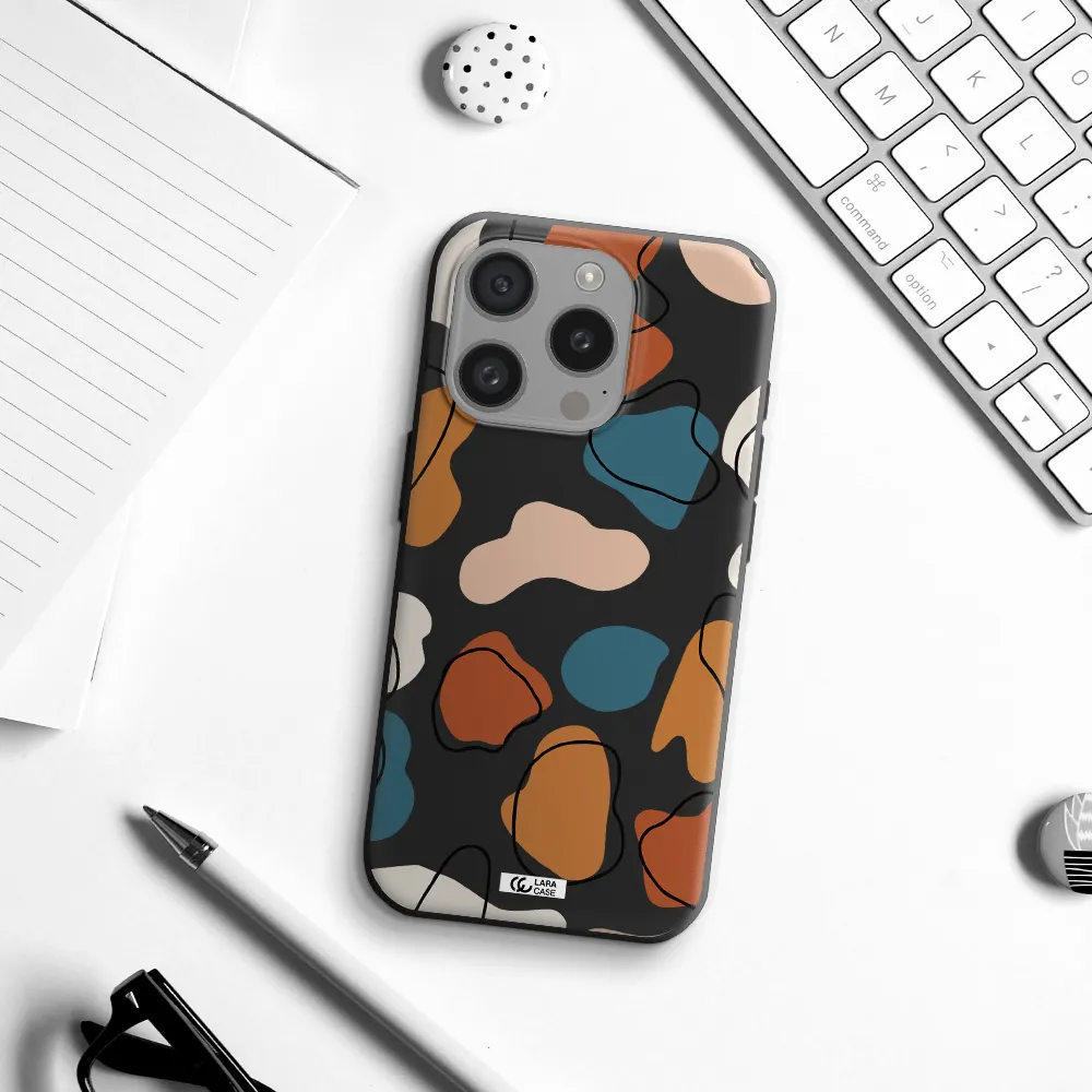 Boho Art Apple Iphone 15 Pro Silicone Black Case