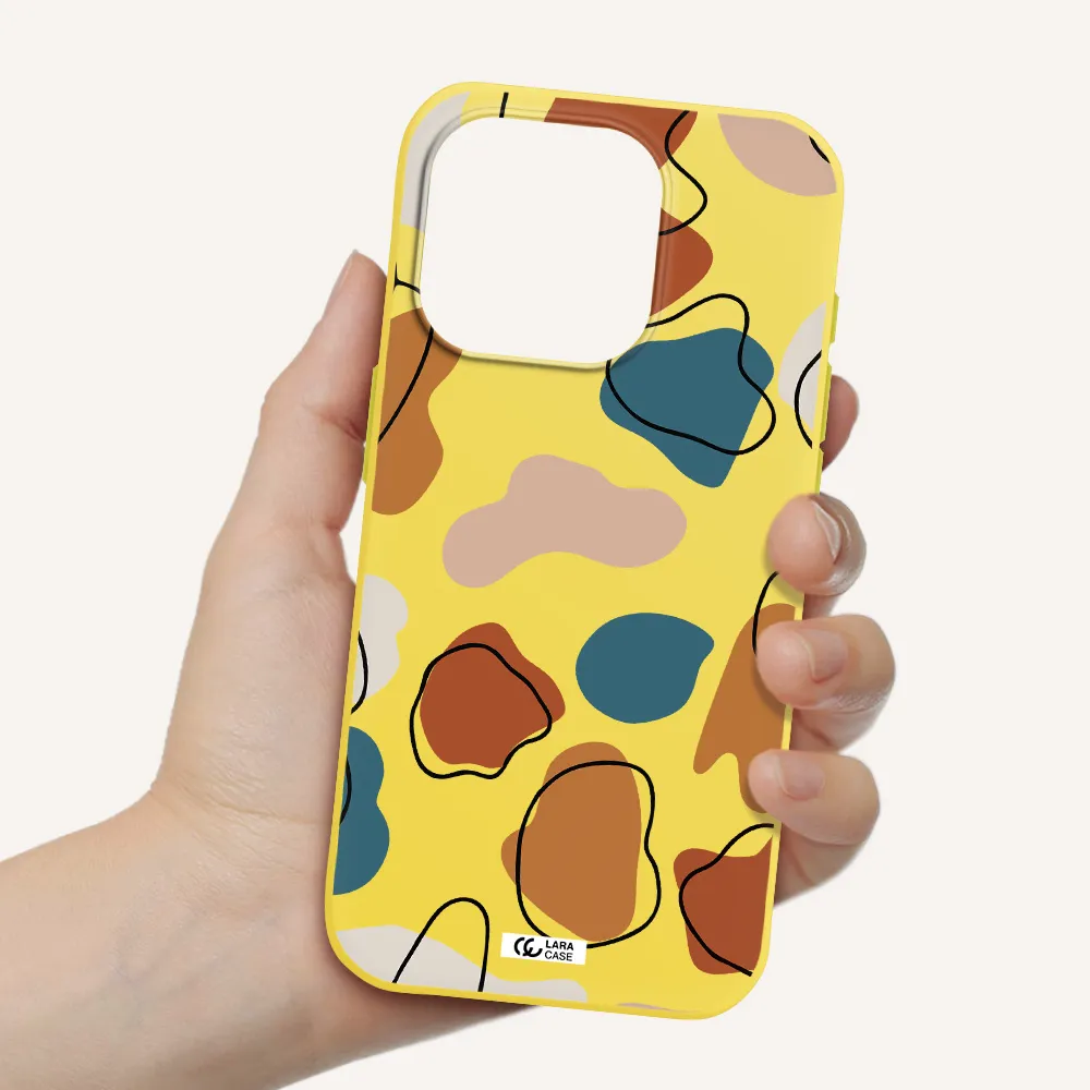 Boho Art Apple Iphone 15 Pro Silicone Canary Yellow Case