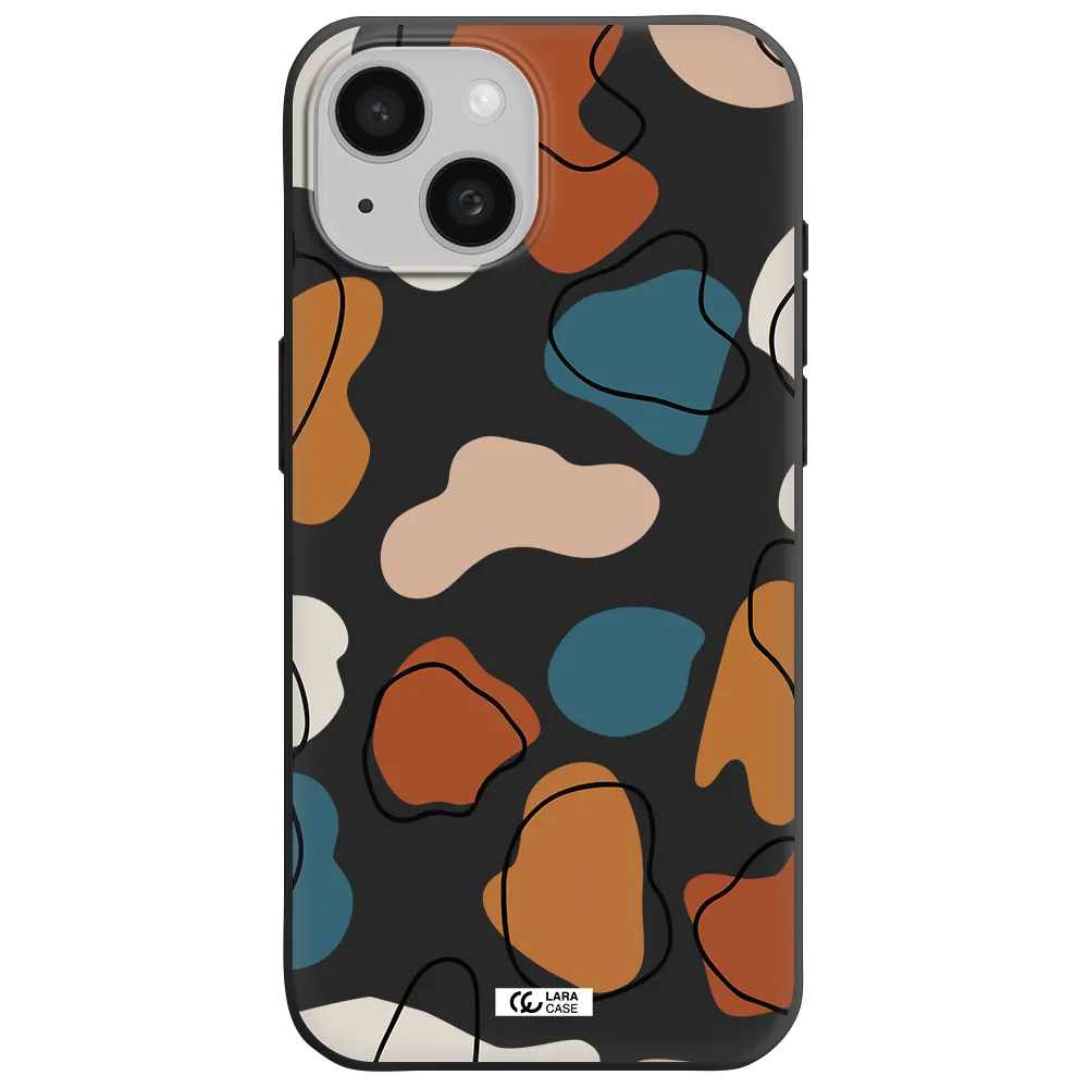 Boho Art Apple iPhone 15 Silicone black Case