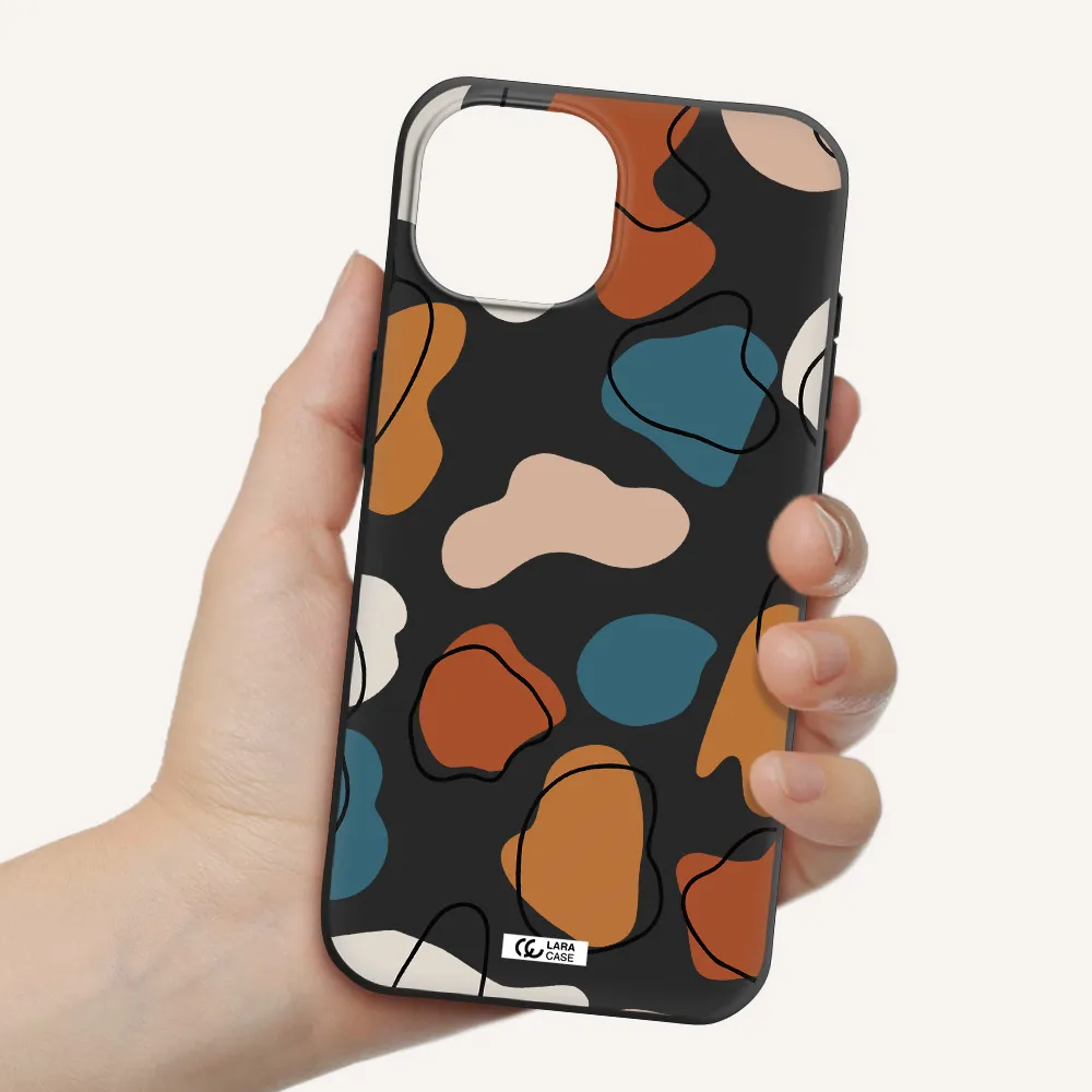 Boho Art Apple iPhone 15 Silicone black Case