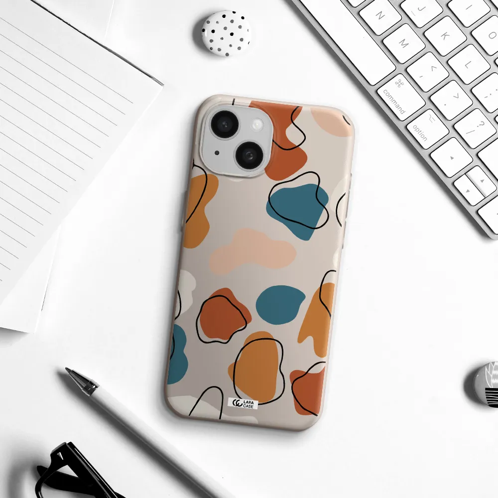Boho Art Apple iPhone 15 Silicone Stone Case