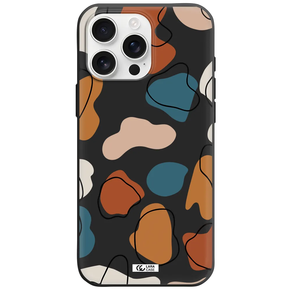 Boho Art Apple Iphone 16 Pro Max Silicone Black Case