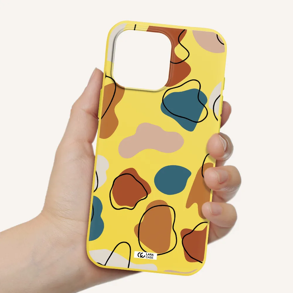 Boho Art Apple Iphone 16 Pro Max Silicone Canary Yellow Case