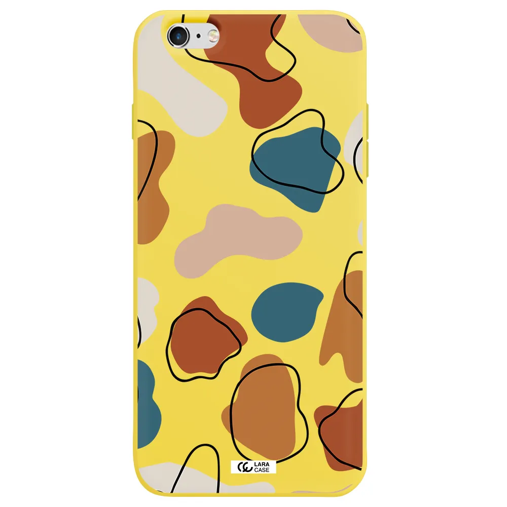 Boho Art Apple iPhone 6 plus Silicone canary yellow Case