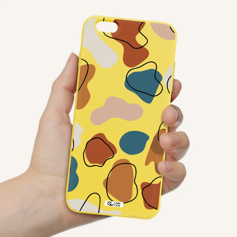 Boho Art Apple iPhone 6 plus Silicone canary yellow Case