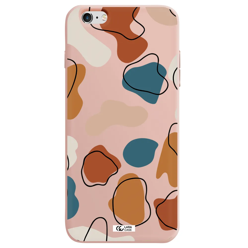 Boho Art Apple iPhone 6 plus Silicone pastel pink Case