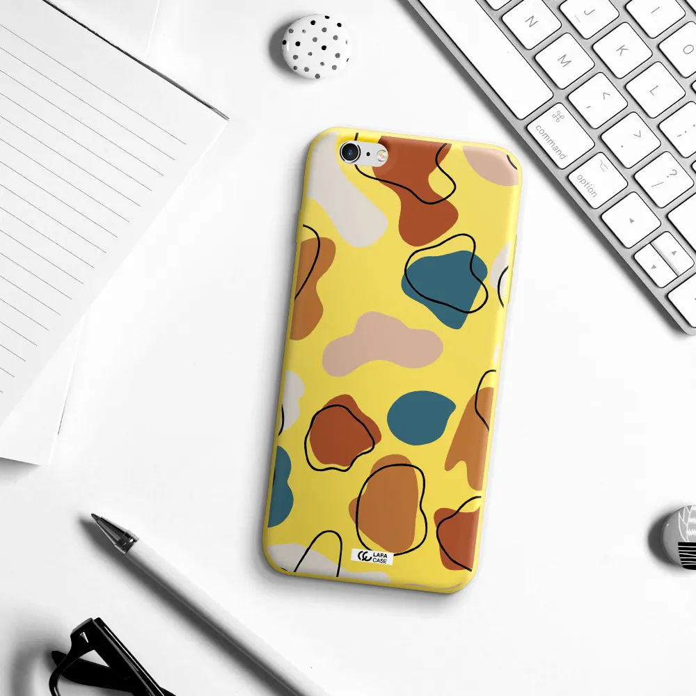 Boho Art Apple iPhone 6 s plus Silicone canary yellow Case