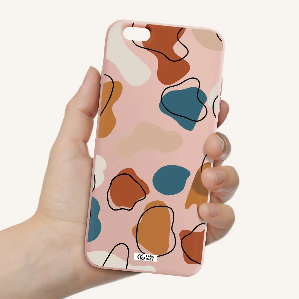 Boho Art Apple iPhone 6 s plus Silicone pastel pink Case