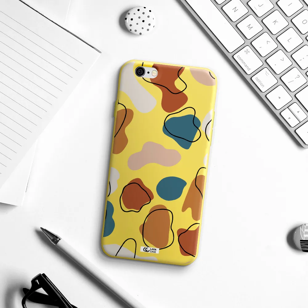 Boho Art Apple iPhone 6 Silicone canary yellow Case