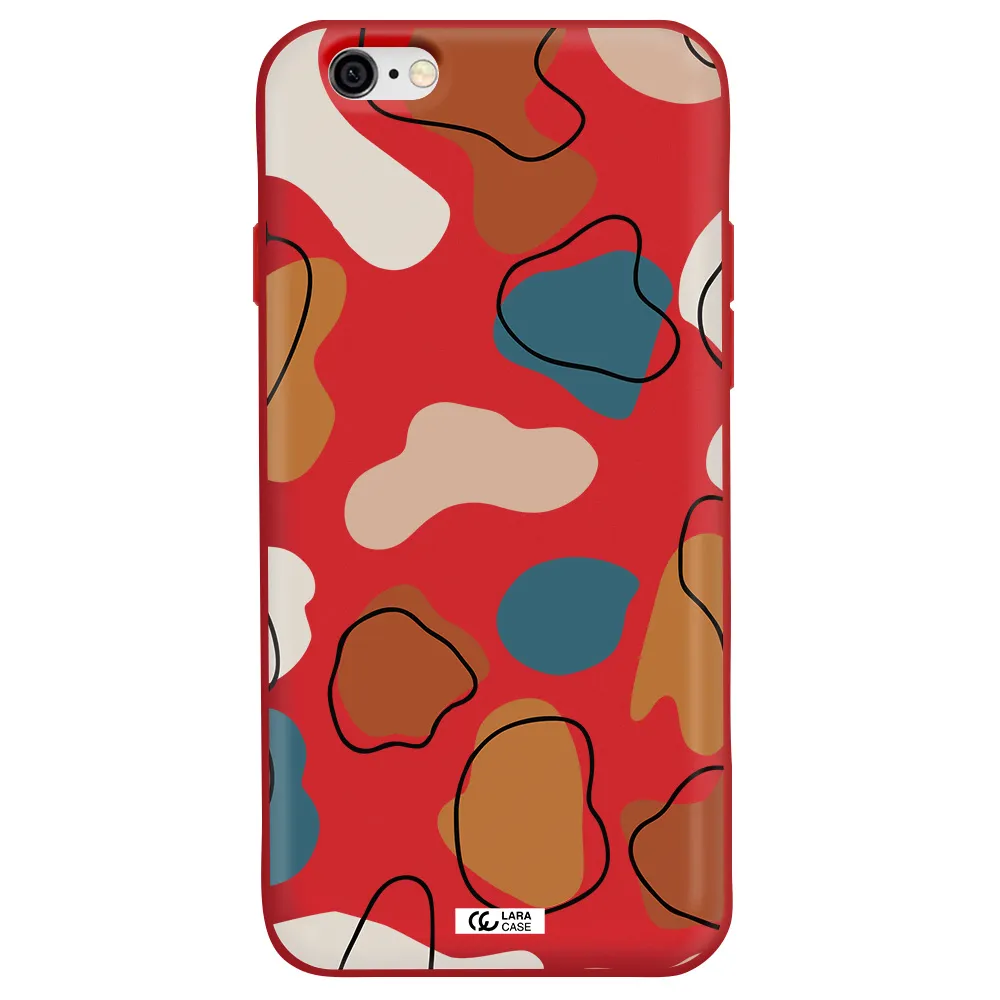 Boho Art Apple iPhone 6 Silicone Imperial Red Case
