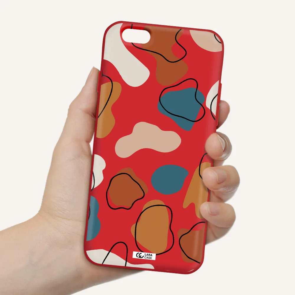 Boho Art Apple iPhone 6 Silicone Imperial Red Case