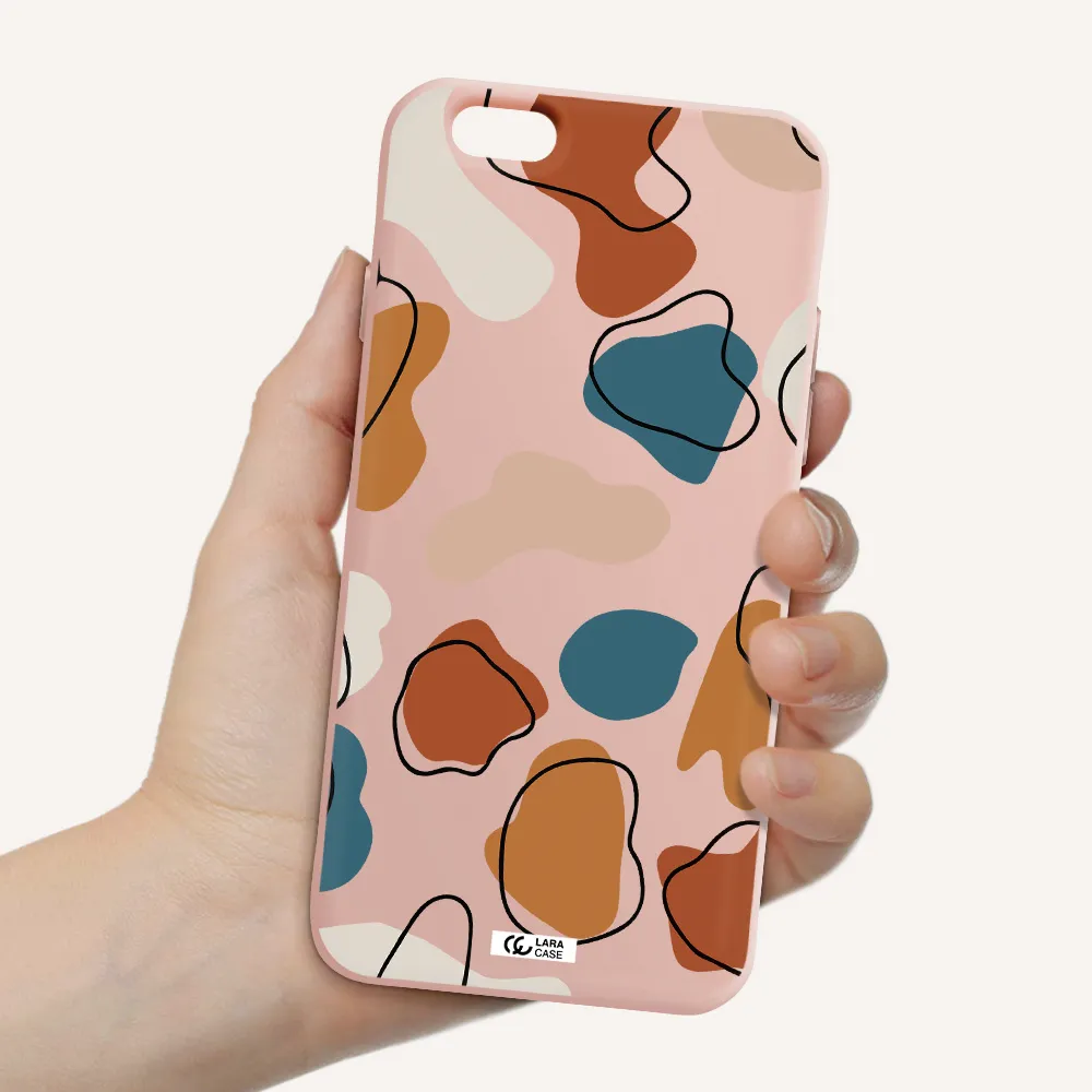 Boho Art Apple iPhone 6 Silicone pastel pink Case