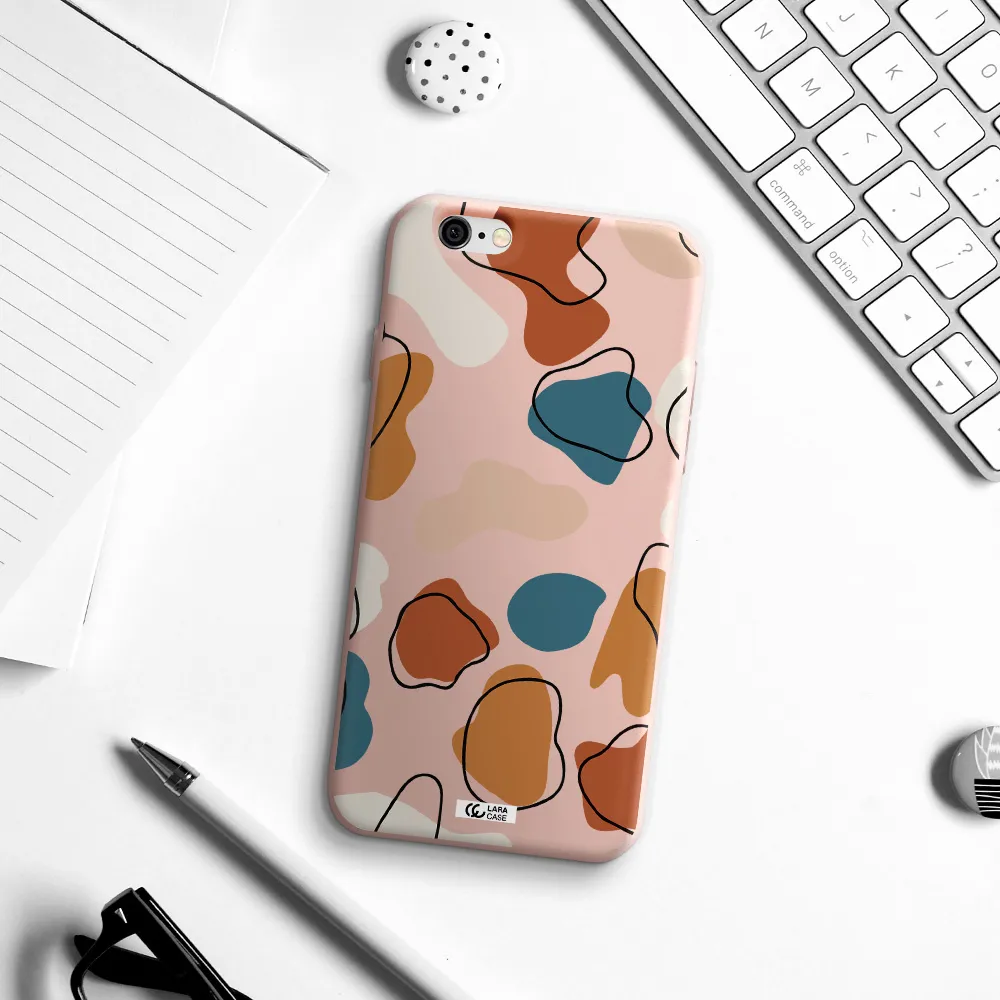 Boho Art Apple iPhone 6 Silicone pastel pink Case