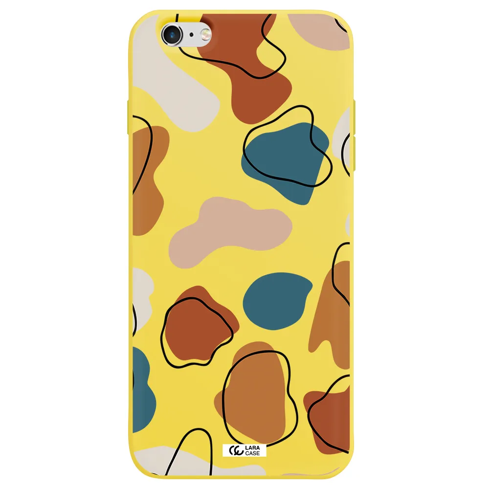 Boho Art Apple iPhone 6S Silicone canary yellow Case